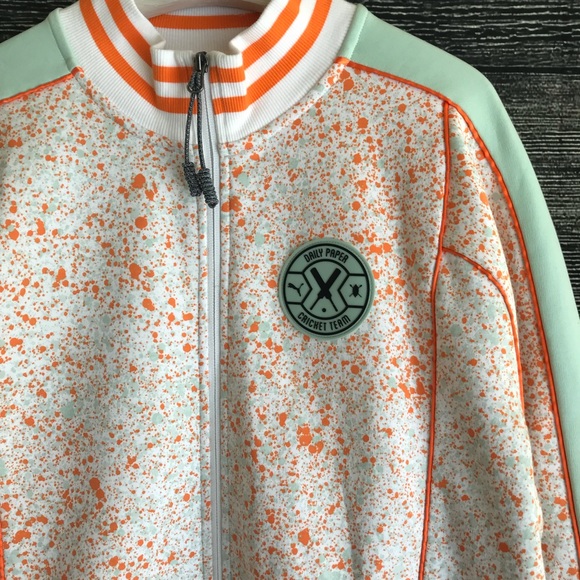 Puma x Daily Paper Track Jacket Large Speckled NWT - Picture 6 of 8